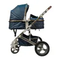 Коляска-трансформер с сумкой 2 в 1 Luxmom 518-SW Синий-морской