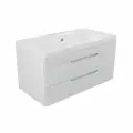 Тумба подвесная в ванную комнату Soho 100 Quadro, белая под раковину Deep-100 (без раковины)