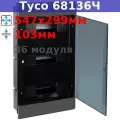 68136Ч Тусо Щиток с/п на 36 мод. с дверцей 547х299х103мм, черный.