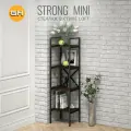 Стеллаж STRONG mini loft, темно-коричневый, модульный, напольный с 4 полками, 147х40х35 см, гростат