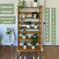 Стеллаж деревянный, из массива Лиственницы для книг, игрушек, кухни, ванной, гостиной- Лофт 170х80х30 цвет можжевельник