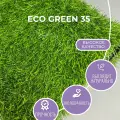 Искусственный газон Eco Green 35мм. ворс 1x4м (4кв. м), цвет зелёный