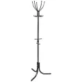 Вешалка Nika, напольная, для верхней одежды, металл, 4 крючка, черная