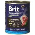 Корм для собак Brit Premium by Nature, говядина, с рисом 6 шт. х 850 г