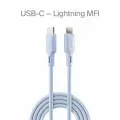 Кабель COMMO Jelly USB Type-C - Lightning MFI, 2,2 м Light Blue