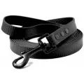 Поводок из биотана 10 м, ширина 20 мм, Woofy Iron , прорезиненный, водостойкий, черный