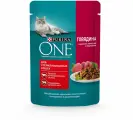 Purina ONE 75 г пауч влажный корм для стерилизованных кошек с говядиной и морковью 52 шт