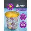 Свеча c ароматом цитронеллы в ведерке защита/от насекомых/от укусов/средство/на дачу/от комаров/отпугиватель HELP