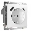 Встраиваемая розетка со шторками и USB тип A+C Werkel W1171701 быстрая зарядка Quick charge 3.0, белый