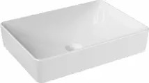 Накладная раковина Geberit Variform 55 фарфоровая, без отверстия под смеситель, раковина для ванной, 55 см, прямоугольная, белая