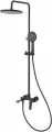 Душевая система Splenka S04.24.06 250 мм, со смесителем, черный матовый