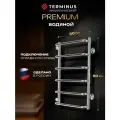Полотенцесушитель водяной Terminus Стандарт П6 500х600 с боковым подключением 500 нержавеющая сталь хром