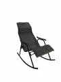 Кресло-качалка Olsa Нарочь с944, складное, обивка текстиль, каркас металл, цвет черный/серый
