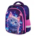 Ранец BRAUBERG KIDS STANDARD, 2 отделения, Curious cat, 36х28х14 см, 273145