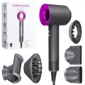 Набор фен SUPER HAIR DRYER серый с фиолетовым (6 в 1) 1.8м