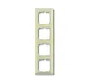Рамка с декоративной накладкой Basic 55, 4 поста, пластик, слоновая кость, ABB
