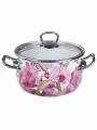 Кастрюля Орхидея эмал. 2,1л Interos