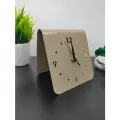 Часы настольные СУПЕР НОВИНКА! из металла, открытая стрелка, корпус бежевый матовый Классика Рубин , батарейка АА входит в комплект 1314-002