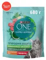 Сухой корм PURINA ONE Природа Здоровья для стерилизованных кошек и кастрированных котов с говядиной, 680г 8 шт