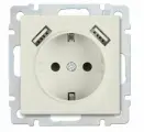 Leg.774119 Электрическая розетка c 2 USB Legrand Valena/ Цвет: Слоновая кость