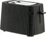 Тостер Alessi MDL08B Plisse, 850 Вт, на 2 тоста, цвет черный