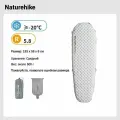 Коврик надувной Naturehike 183х58х7 см, овальный, серебристый карбон