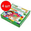 Комплект 4 шт, Сортер-мозаика с деревянный шариками, развивающий, 3 в 1, по методу Монтессори, BRAUBERG KIDS, 665247