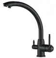 Смеситель для кухни ZORG Steel Hammer (SH 699 BLACK) с подключением к фильтру, черный