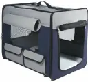 Дом-тент для транспортировки животных Triol Шатер 1047S, размер - 53,5 х 38 х 46 см, цвет - серый/синий, 30711011