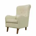 Кресло Ля Нэж Нео Кантри экокожа айвори, высота 103см, ширина 77см, глубина 95см
