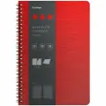 Бизнес-тетрадь В5 Berlingo Steel&Style, 80 листов, клетка, на гребне, линейка-закладка, красная (WNt_B5003), 24шт.