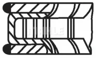Комплект поршневых колец Knecht/Mahle 00524n0 для Mercedes C-CLASS CL203, S203, S204, W203, W204, CLC-CLASS CL203, CLK A209