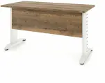 Компьютерный стол, Письменный стол Альфа Классика ЛДСП (Тип 1) без аксессуаров 140x60x75 дуб галифакс олово/белый
