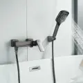 Смеситель для ванны с душем Shevanik S4002T оружейная сталь графит