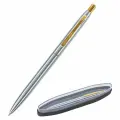 Ручка шариковая подарочная Brauberg Brioso (0.5мм, синяя, корпус серебристый с золотистыми деталями) (143463), 2шт.