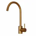 Смеситель для кухни с PVD-покрытием MIXLINE MLSS-0303BR трубчатый излив, бронза