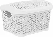 Корзина для хранения Пластик Репаблик Keeplex, Fiori, с крышкой, 3,3 л, 24,2х18х14 см, цвет Белое облако