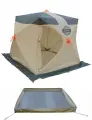 Палатка рыбака Митек Омуль-Куб 1 (хаки/бежевый) + пол без лунок