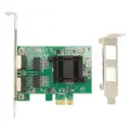 Гигабитная сетевая карта PCI Ex1 2 RJ45, серверная сетевая карта 10/100/1000 Мбит/с для настольных ПК, 2 порта RJ45, 82571, TXA108