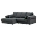 Угловой диван-кровать Тайлин 250х157х90 см, еврокнижка, Ладья, спальное место: 140х200 см, левый угол, Cilium Grafit