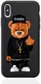Черный силиконовый чехол для iPhone Xs Max Мишка Compton для Айфон 10С Макс