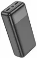 Универсальный Доп. Аккумулятор 30000mAh, J72B, HOCO, выход: 2 USB (5V/2.1A), черный