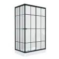 Душевой уголок Niagara Nova NG-0118-14 (100х80х195) прямоугольник, низкий поддон, черный, двери раздвижные, стекло прозрачное с рисунком,2 места