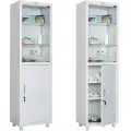 Медицинский шкаф (шкаф медицинский) HILFE МД 1 1657/SG (верх стекло, низ металл)