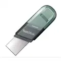 Флеш-накопитель USB 3.1 64GB SanDisk Flip iXpand (Type A + Lightning) голубой/серебро