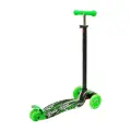 Детский городской самокат для прогулок STREET RR2-S, четырехколесный, зеленый с принтом для мальчика