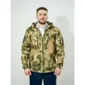 Куртка ветровка тактическая мембранная Софтшелл, мох, размера XXXL, полигон