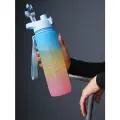 Шейкер спортивный 1000 мл, бутылка для питья воды 1 литр, градиент голубой