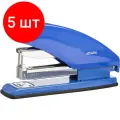 Комплект 5 штук, Степлер Attache ( №23/10) до 60 листов, энергосберегающий, пластик, син