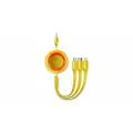 Кабель Baseus Bright Mirror 2 Series Retractable 3-in-1 Fast Charging Data Cable USB to M+L+C 3.5A, 1.1m (CAMJ010011) yellow